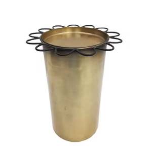 Maison Table Top Décoration Premium Qualité Métal Laiton Plaqué Aluminium Bougeoir Pilier Design Moderne Bougie Votive - Product Image 6