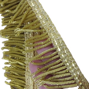 Vàng thỏi dây rìa TRIM kim loại <span class=keywords><strong>Rayon</strong></span> tua trang trí hàng may mặc rèm cửa-Sản xuất đáng tin cậy Nhà cung cấp - Product Image 1