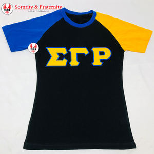 Camiseta de Algodón para Mujer con Bordado de la Hermandad Sigma Gamma Rho |   Camisetas Griegas Personalizadas Bordadas de la Hermandad SGRho para Mujer - Product Image 4
