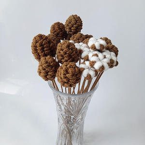 Ramo de Flores Tejidas a Crochet Hechas a Mano al por Mayor - Flores Artificiales Ecológicas de Algodón para Decoración del Hogar de Año Nuevo, Larga Duración - Product Image 4