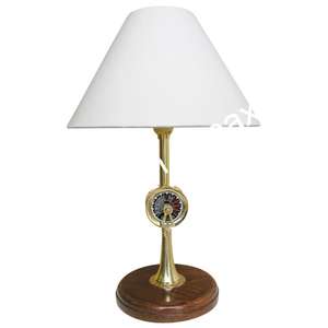 Brass Telegraph <b>Lamp</b> in Nautical Item New Arrival Wholesale Desk & <b>Table</b> <b>Lamp</b> Wood Base Display White Fabric <b>Shade</b> <b>Lamps</b> Hotsale - Product Image 1
