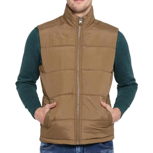 Nouvelle veste sans manches pour homme, nouvelle conception, veste matelassée sans manches pour homme, tissu respirant, col montant, gilet matelassé pour homme - Product Image 1