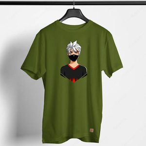 T-shirt imprimé graphique Anime Boy Noir surdimensionné Unisexe Coton Streetwear Design de dessin animé tendance Mode décontractée Haut OEM Personnalisé - Product Image 5
