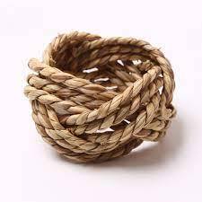 Rattan <b>table</b> decorative napkin ring <b>table</b> decor for <b>table</b> set of 4 - Product Image 4