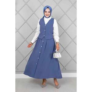 Hijab con falda Conjunto de 3 piezas Indigo - Product Image 2