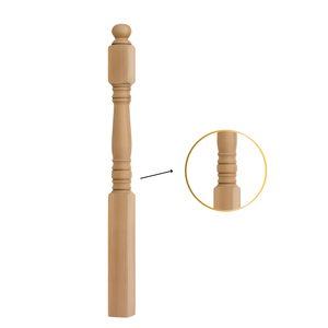 L'escalier élégant de chêne blanc de la haute qualité Newels 4500 partie l'ODM d'OEM disponible entièrement poncé prêt à souiller pour n'importe quel escalier d'EFS - Product Image 4