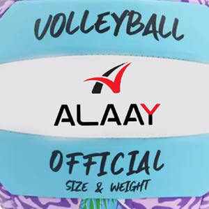 Alaay 2025 Logotipo personalizado Voleibol Nuevo diseño Colorido Material de cuero de PVC Pelota de entrenamiento en tamaños 5 4 3 2 - Product Image 2
