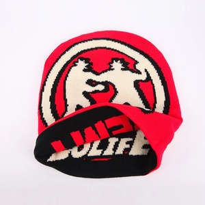 Gorro con puños para exteriores de invierno para hombres y mujeres, gorro de calavera elástico suave de punto grueso para días fríos, jacquard - Product Image 6