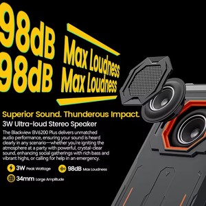 <span class=keywords><strong>Blackview</strong></span> bv6200 cộng với gồ ghề điện thoại 6.56-inch HD + Hiển thị 11000mAh Pin 3W <span class=keywords><strong>Ultra</strong></span>-Loud Stereo Loa NFC Android 14 điện thoại di động - Product Image 6