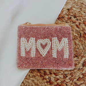 Porte-monnaie en perles de rocaille avec visage souriant, accessoire de mode élégant avec des caractéristiques d'accessoire de mode - Product Image 1