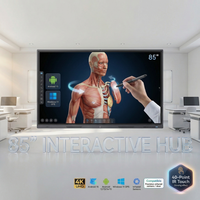 Pizarra Interactiva 4K de 85 Pulgadas con Pantalla Táctil Infrarroja de 40 Puntos, Cámara Integrada de 4800W (Enfoque Automático y Seguimiento de Voz), Sistema Operativo Android 12/13