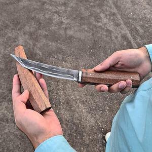 Cuchillo de acero de Damasco sanmei hecho a mano con mango de madera de rosa y funda de madera de rosa regalo para ella regalo para él regalo de Navidad - Product Image 3