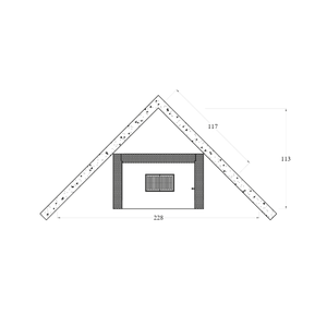Chimenea de Leña Prefabricada de Estilo Abierto con Material Refractario QR100REF y Diseño de Pared Esquinera - Product Image 3