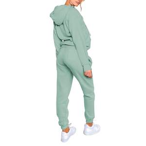 Ensemble 2 pièces pour femmes Sweatshirts à capuche zippés avec cordon de serrage Jogger Sweatshirts avec poches 2025 Printemps & Automne - Product Image 4