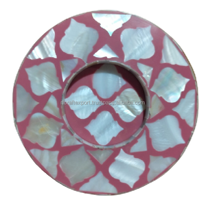 Plateau de service indien fait à la main de haute qualité matériaux de nacre meilleure qualité RF artisanat excellente soucoupe d'art de fabrication dure - Product Image 1