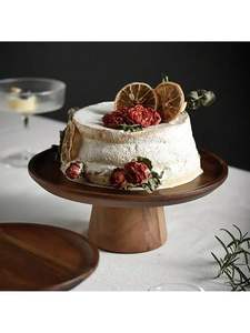 แท่นวางเค้กทำจากไม้อะคาเซียแท่นวางสำหรับเสิร์ฟเค้กและผลไม้ - Product Image 2