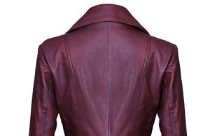 Veste en cuir d'agneau véritable pour femmes en gros, style printemps court, pour femmes - Product Image 4