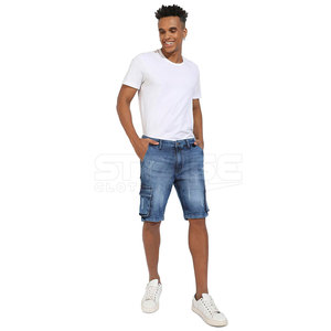 Pantalones Cortos de Mezclilla Casuales para Hombre, Talla Grande, Color Sólido, 100% Algodón, Ecológicos, Nuevo Estilo - Product Image 3