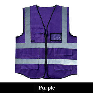 Gilet de construction personnalisé haute visibilité vêtements de sécurité avec fermeture à glissière réfléchissante multi-poches gilet en maille de vêtements de travail haute visibilité - Product Image 1