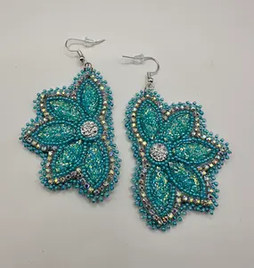 Bijoux de mode pour fiançailles, boucles d'oreilles à perles, meilleur emballage, bijoux de mode faits à la main, boucles d'oreilles en perles de rocaille, meilleur choix - Product Image 5