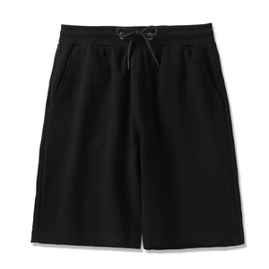 Pantalones Cortos Bermuda de Algodón Gris para Hombre con Cintura Ajustable con Cordón y Bolsillos, Estilo Casual, Talle Medio, Tejido de Punto, Diseño Transpirable - Product Image 2