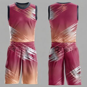 Uniformes de Baloncesto a Precio Económico, Impresión por Sublimación, Conjunto de Baloncesto, Tela de Malla de Secado Rápido, Estilo sin Mangas - Product Image 6