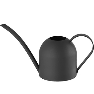 Regadera de metal negro hecha a mano para plantas de interior y exterior, elegante regadera de metal para jardín para balcones y patios - Product Image 1