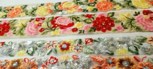 Lacets brodés floraux en polyester 100% sur mesure aux couleurs de l'été pour robes de mariée et créateurs de vêtements pour enfants - Product Image 4