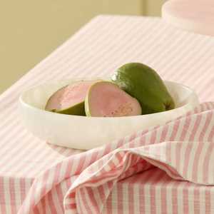 Bol à fruits rond en résine blanche, matériau en pierre d'albâtre, plat de service, vaisselle de cuisine, décoration, comptoir de salle à manger, récipient - Product Image 1