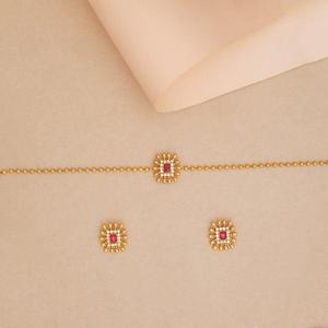 Square Stylish Traditional & Fashionable Indian Gold Plated Long Mala Pendant Necklace <b>Set</b> Fashionable <b>Women</b> <b>Jewelry</b> <b>Set</b> <b>for</b> - Product Image 2