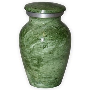 โกศโลหะทำด้วยมือที่เผาด้วยสีฟ้ามีรายละเอียดแสดงถึงสันติสุขและการเชื่อมต่อทางจิตวิญญาณอันเป็นนิรันดร์ - Product Image 5