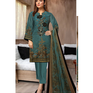 ชุดสตรีผ้าฝ้ายลอฟแบบ 3 ชิ้น ขายส่ง ชุดสตรีอินเดีย ปากีสถาน ยี่ห้อ AA IMPEX ขายดี ชุดลำลองสำหรับผู้หญิง ชุดอื่นๆ - Product Image 2