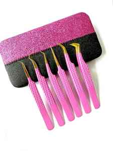 ที่ต่อขนตาปลอมสำหรับต่อขนตาปลอมแบบต่อทำจากสเตนเลสแหนบเพื่อความงามแบบรัสเซียฉลากส่วนตัว - Product Image 2