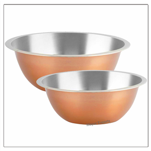 ชามสเตนเลสขัดเงาขนาด22ซม. เครื่องครัวโลหะพรีเมียม - Product Image 6