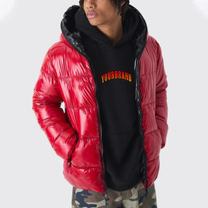 Doudoune à bulles en nylon 100% de haute qualité pour hommes Logo personnalisé sérigraphié Veste d'hiver rembourrée en duvet de canard pour hommes - Product Image 1