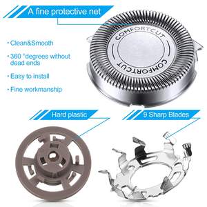 Cabezales de Repuesto No Originales para Afeitadora Rotativa, Compatibles con Afeitadoras Eléctricas, Estilo de Cuchilla Puntiaguda para Afeitar la Cara - Product Image 1