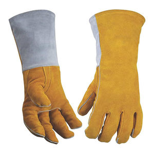 Gants de travail Mig en cuir de vache pour hommes avec logo personnalisé en gros Gants de soudage TIG de sécurité de haute qualité certifiés CE avec doublure en coton - Product Image 3