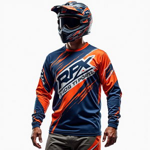 เสื้อแข่งรถมอเตอร์ครอสแบบกำหนดเองสำหรับผู้ชาย แขนยาว ชุดแข่งรถ ATV เสื้อเจอร์ซีย์มอเตอร์ไซค์ ชุดแข่งรถมอเตอร์ไซค์ - Product Image 4
