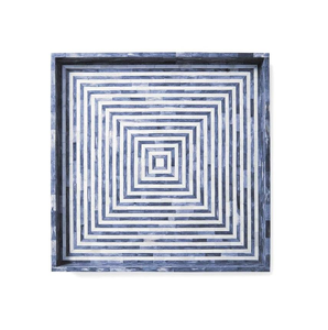 Bandeja de Servir Rectangular Decorativa Elegante y Ecológica con Incrustaciones de Hueso Sólido de Lujo 2025, Hecha a Mano en India, Precio Directo de Fábrica - Product Image 1