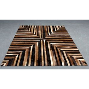 Handmade Cowhide Rectangular <b>Abstract</b> <b>Rug</b> for Living Room Bedroom Hallway Hotel - Product Image 2
