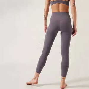 Leggings de yoga pour femmes en polyester spandex personnalisés Pantalon coupe taille mi-taille élastique de style unique - Product Image 4
