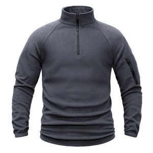 Sudaderas con capucha de lana táctica para hombre, sudadera cálida de lana para otoño e invierno, jersey de lana de doble cara, chaqueta con cremallera, envío DDP - Product Image 3