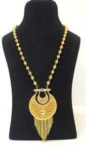 Nouveau à la mode 24KT plaqué or femmes pendentif collier ensemble Style arabe bijoux fins pour les mariages et les fêtes - Product Image 2