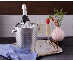 ถังน้ำแข็งทำมือสำหรับงานอีเว้นท์ ถังน้ำแข็งพรีเมียม ถังน้ำแข็งอลูมิเนียมขัดเงาทันสมัยสำหรับบาร์หรู ดีไซน์บาร์ที่บ้านอย่างมีสไตล์ Zahid - Product Image 5