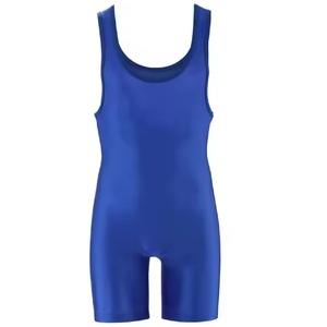 Combinaisons de lutte personnalisables de haute qualité 2025-26, couleur unie, polyester et élasthanne, sans bretelles, fermeture à pression, respirantes, sur mesure - Product Image 6