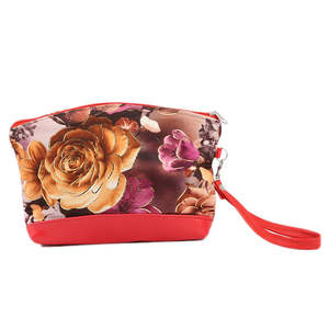 กระเป๋าพิมพ์ลายดอกไม้สำหรับผู้หญิง - สีแดง - Product Image 2