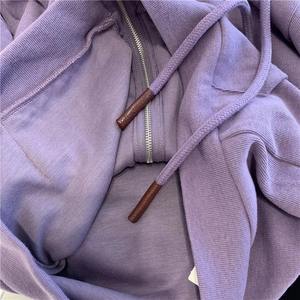 Chaqueta con Capucha y Cremallera para Hombre, Estilo Coreano, Tendencia Casual 2025, Otoño Invierno, Nueva, Lisa, de Forro Polar, 100% Poliéster - Product Image 6