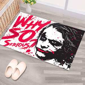 Tapis Joker « Why So Serious », tapis de sol inspiré du Chevalier Noir, tapis fin non tissé - Product Image 1