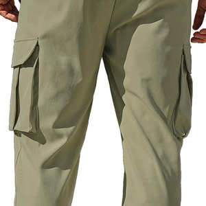 กางเกงคาร์โก้ผู้ชายทรงสตรีทสไตล์ เอวกลาง ผ้าแคนวาส น้ำหนักเบา ระบายอากาศได้ดี คุณภาพสูง มีหลายกระเป๋า - Product Image 4