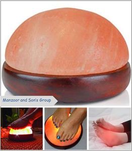 หิมาลายันสีชมพูเรืองแสงทรงโดมคู่บนชามไม้แกะสลักทำด้วยมือสวยงามสินค้าสไตล์รัก - Product Image 4